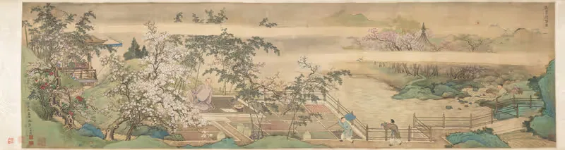 Cleansing Medicinal Herbs in the Stream on a Spring Day — Yu Zhiding