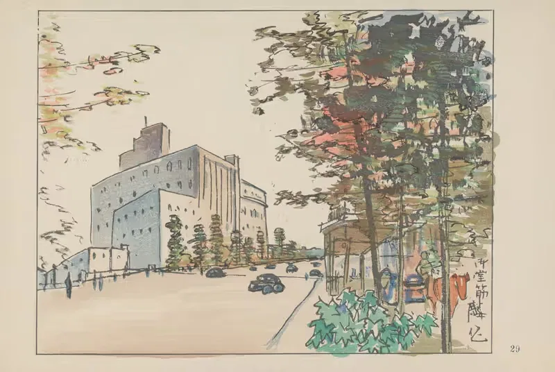 Midosuji, a business center — Akamatsu Rinsaku