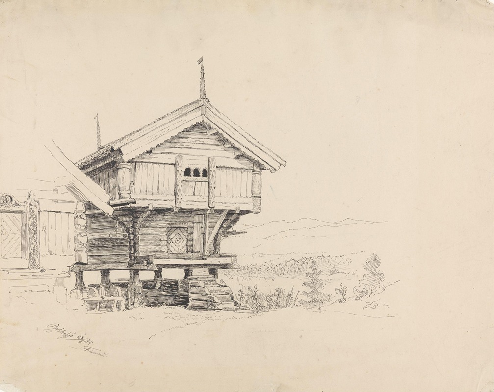 Stabbur, Bolkesjø by Адольф Тидеманд, 1844 — digital art print download