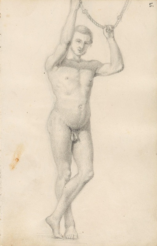 Stående mannsakt by Адольф Тидеманд, 1835 — digital art print download