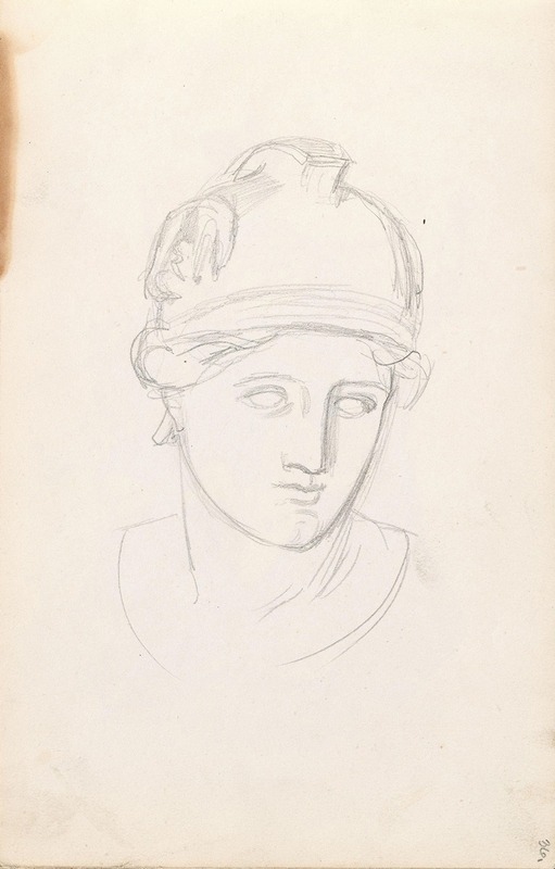 Study of sculpture head by Адольф Тидеманд, 1842 — digital art print download