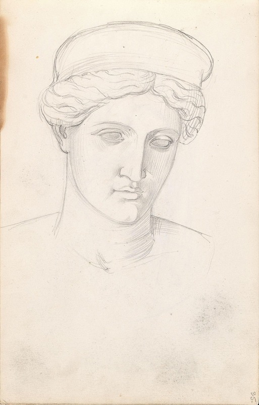 Study of sculpture head by Адольф Тидеманд — digital art print download