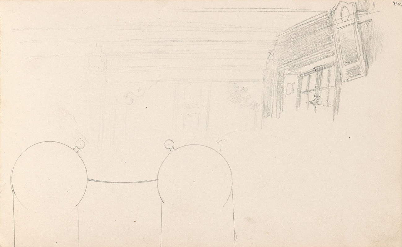 Stueinteriør, Sandåk i Vinje; geometrisk figur — Adolph Tidemand