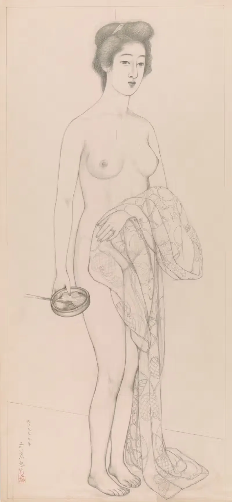 Стоящая женщина by Хасигути Гоё, 1920 — digital art print download