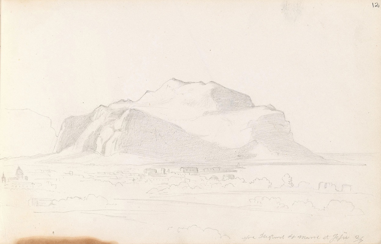 Utsikt mot Monte Pellegrino — Adolph Tidemand