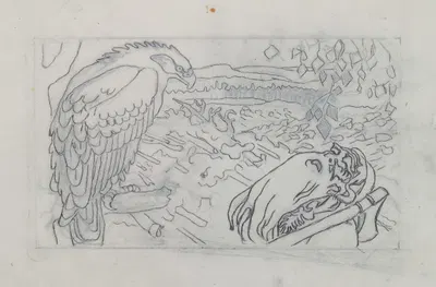 The Great Kalevala, Poem II, Väinämöinen and Eagle by Аксели Галлен-Каллела, 1906-1930 — digital art print download