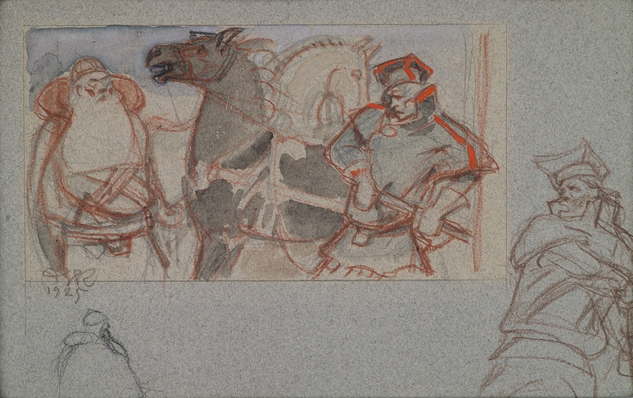 The Great Kalevala, Poem III, sketch. — Akseli Gallen-Kallela