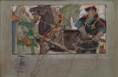 The Great Kalevala, Poem III, sketch. by Аксели Галлен-Каллела, 1925 — digital art print download