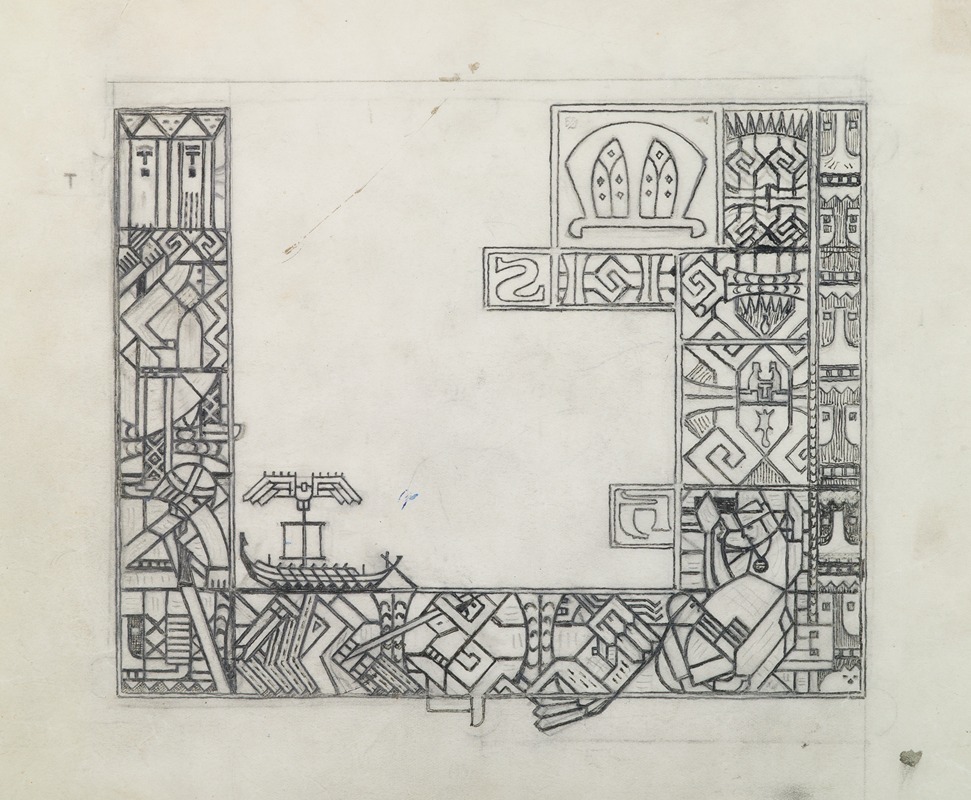 The Great Kalevala, sketch for ornaments. — Akseli Gallen-Kallela
