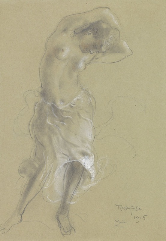 Dancing half naked woman by Арман Рассенфос, 1915 — digital art print download