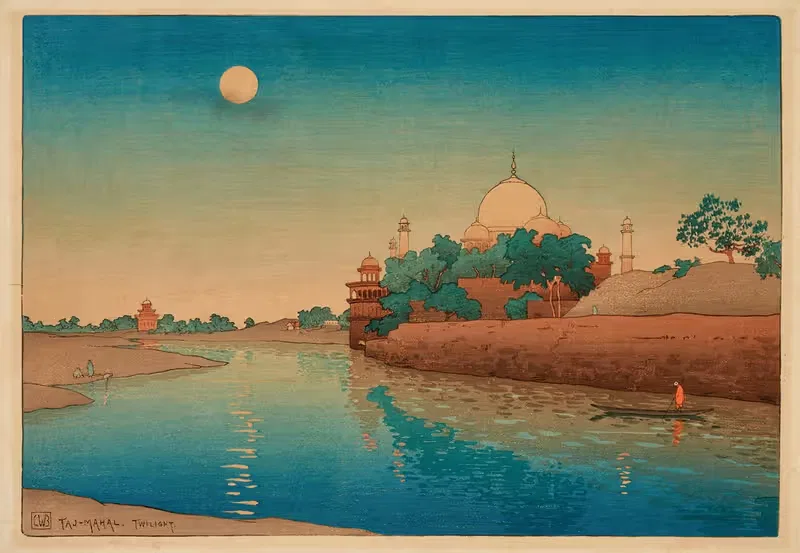 Тадж-Махал, сумерки by Шарль Бартлетт, 1916 — digital art print download