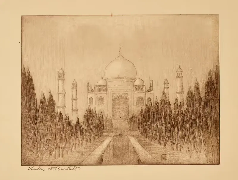 Taj Mahal by Charles Bartlett, 1916 — digital art print download