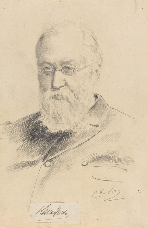 Portrett av Hans Gude by Кристиан Крох — digital art print download