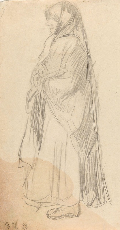 Woman with Headscarf by Густав Вентцель, 1882 — digital art print download