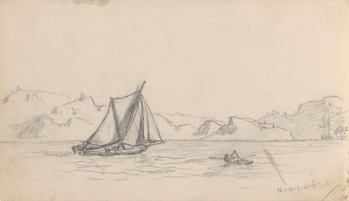 Båter, Vrengen by Ханс Гуде, 1862 — digital art print download