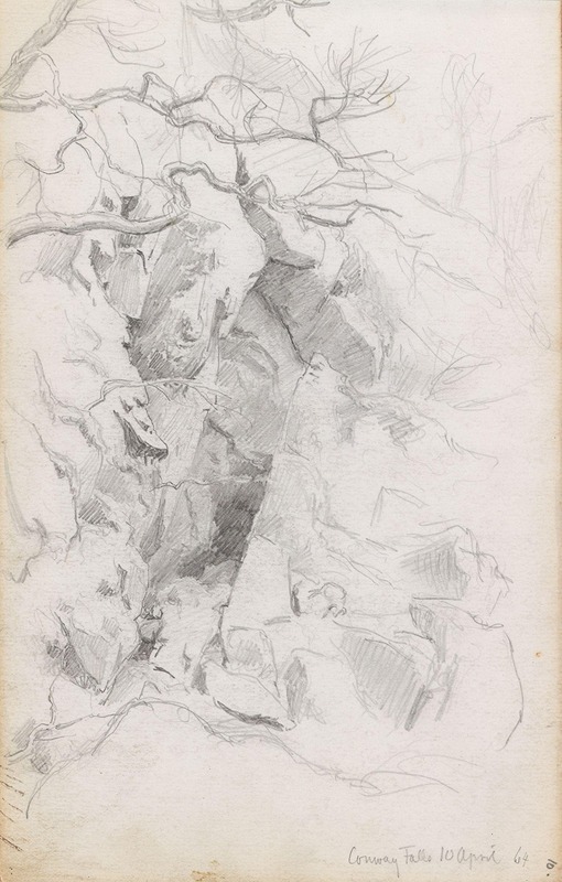 Conway Falls by Ханс Гуде, 1864 — digital art print download