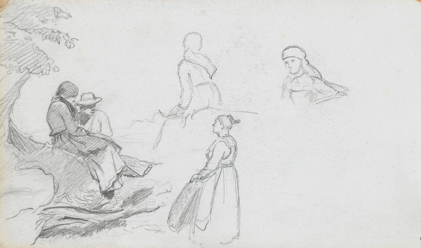 Figurstudier by Ханс Гуде, 1867 — digital art print download