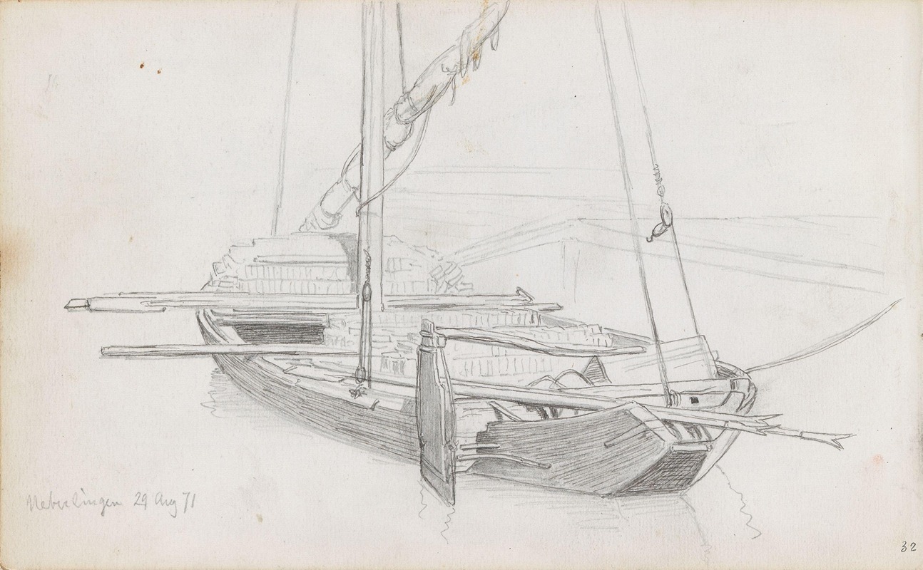 Fishing boat, Überlingen — Hans Gude