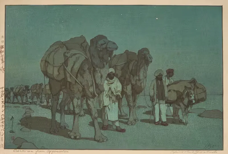 Караван из Афганистана; лунная ночь by Ёсита Хироши, 1932 — digital art print download