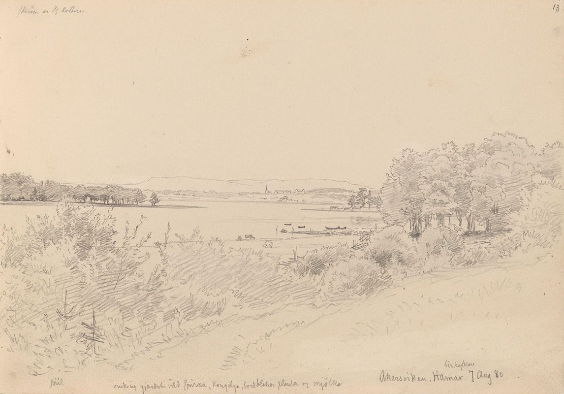 Fra Åkersvika ved Hamar — Ханс Гуде
