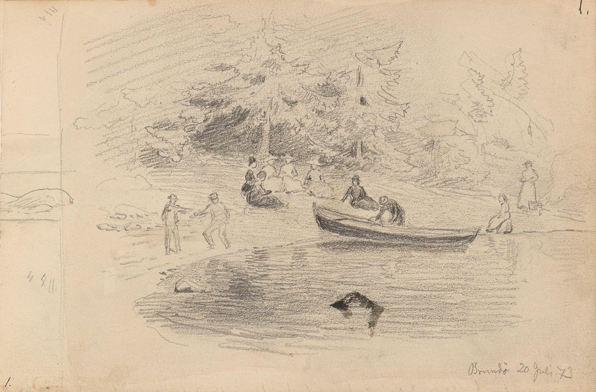 Fra Brønnøya by Ханс Гуде, 1873 — digital art print download