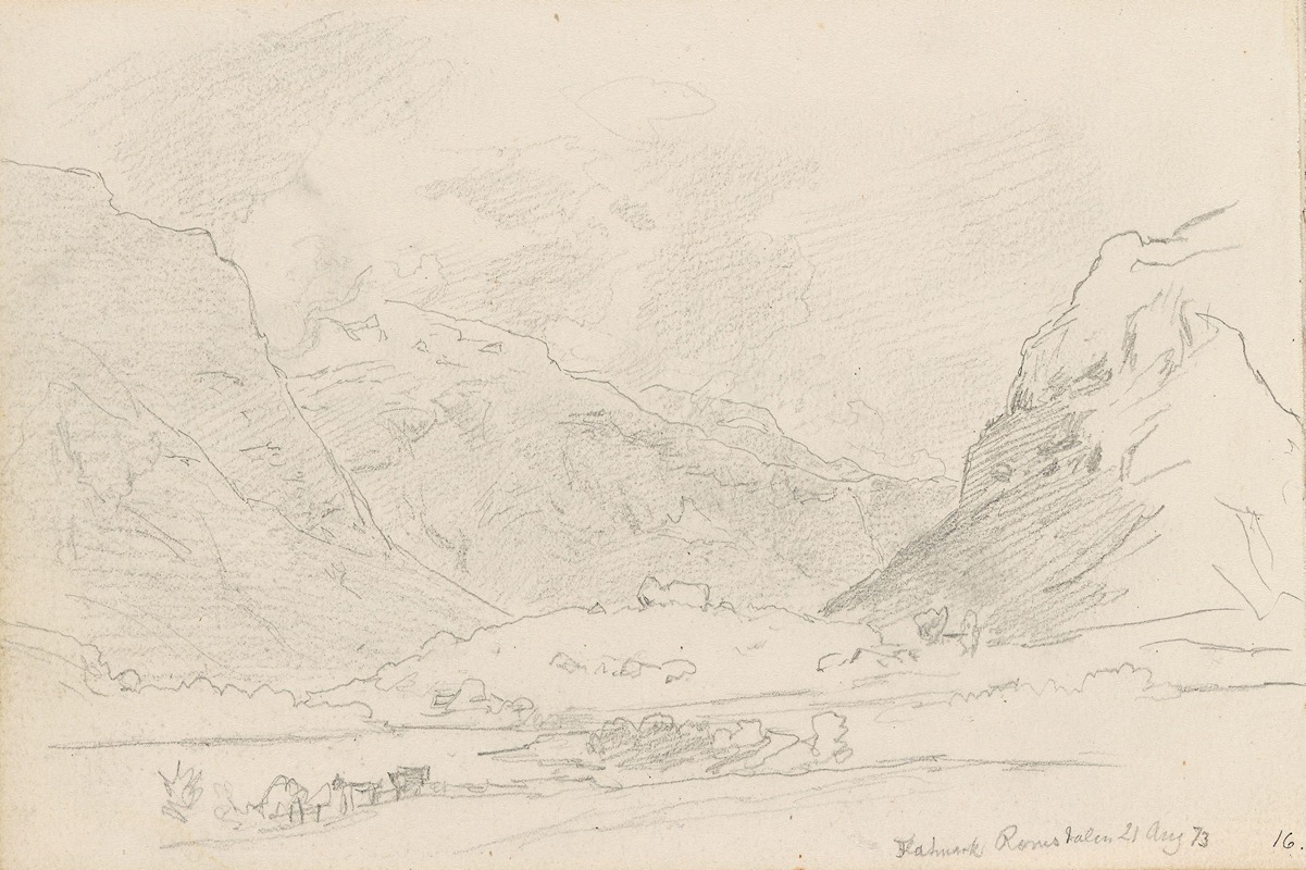 Fra Flatmark i Romsdalen by Ханс Гуде, 1873 — digital art print download