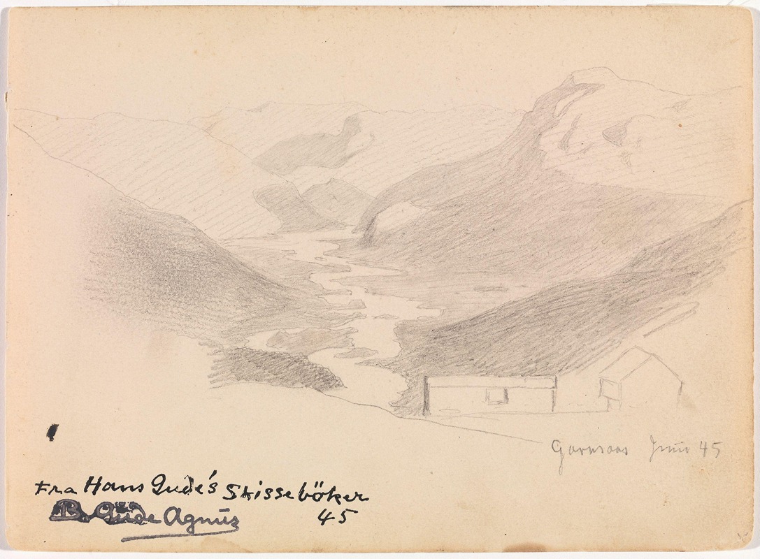 Fra Garnsås by Ханс Гуде, 1845 — digital art print download