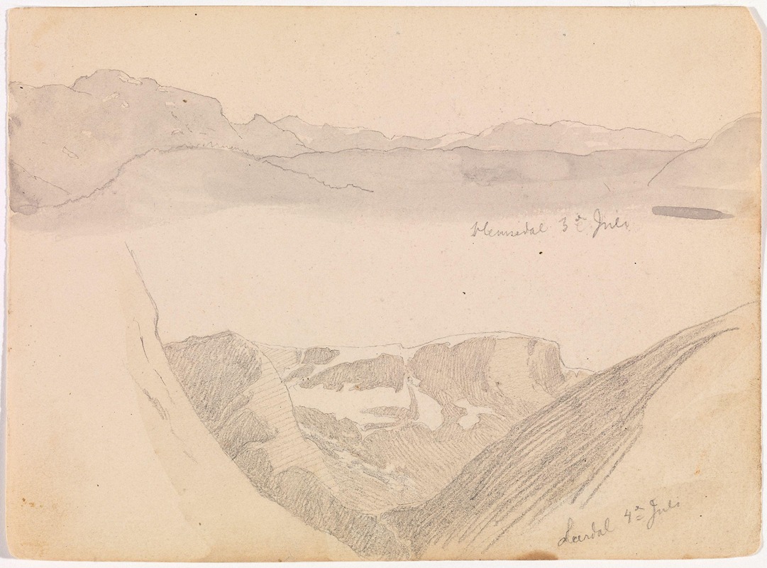 Fra Hemsedal; fra Lærdal — Hans Gude