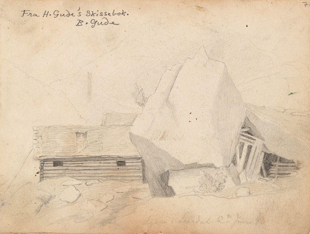 Fra Ljøsne i Lærdal — Hans Gude