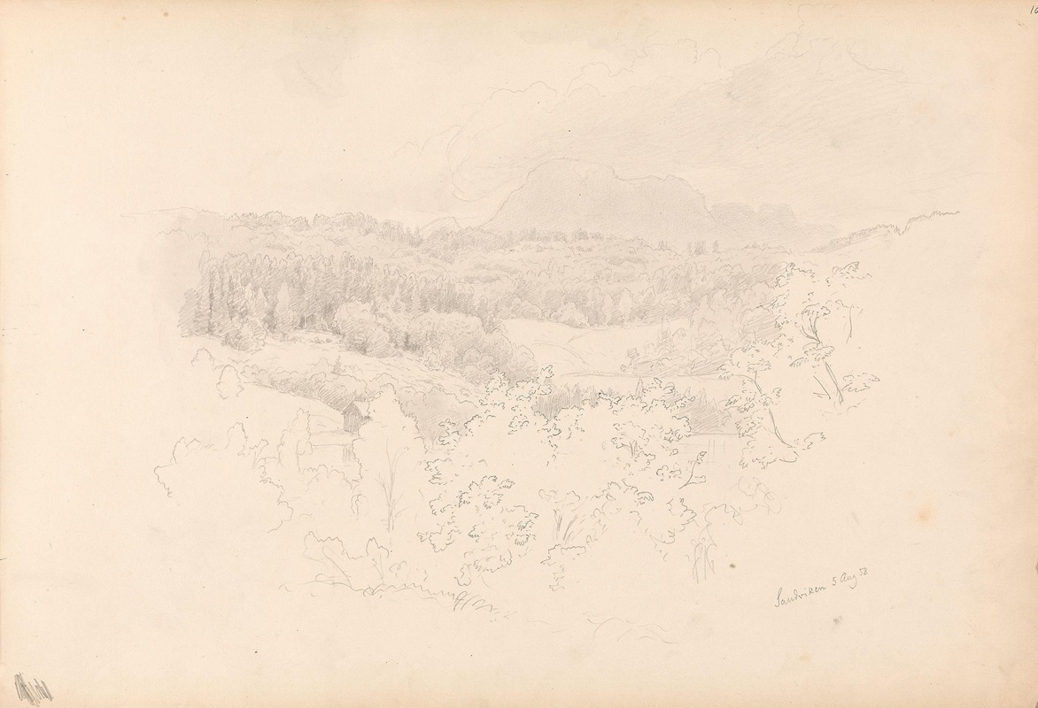 Fra Sandvika by Ханс Гуде, 1858 — digital art print download