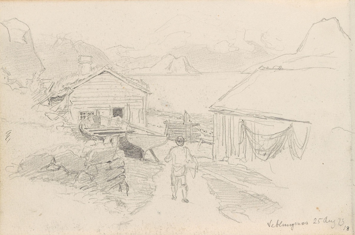 Fra Veblungsnes by Ханс Гуде, 1873 — digital art print download