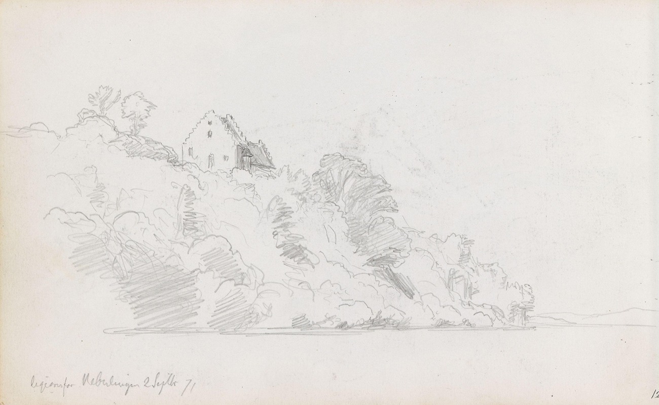 Hus utenfor Überlingen by Ханс Гуде, 1871 — digital art print download
