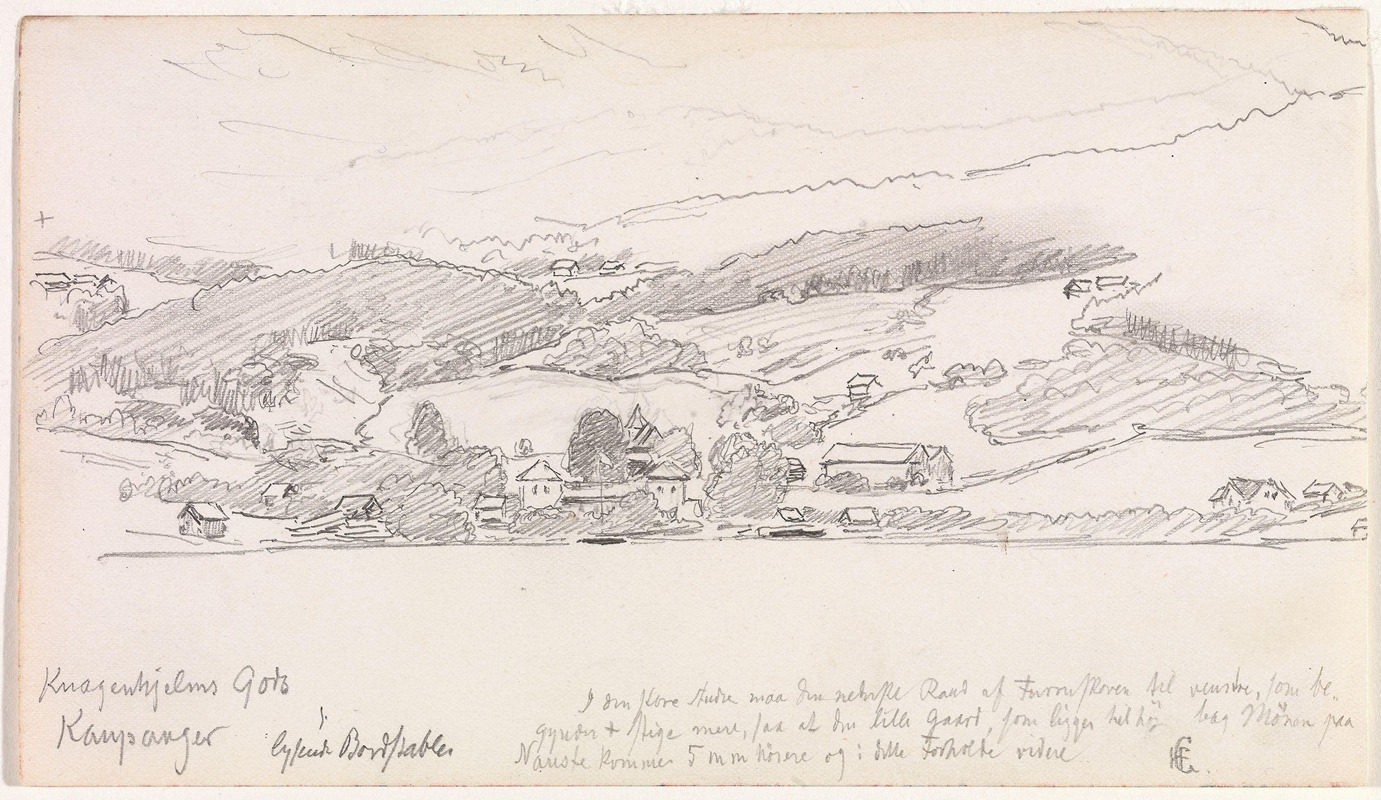 Kaupanger hovedgård by Hans Gude, 1889 — digital art print download