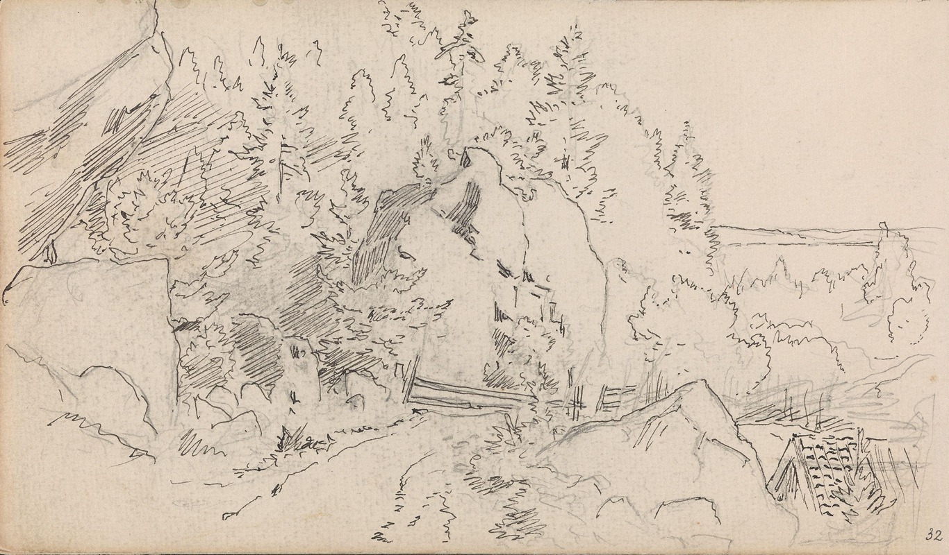 Landskap med vei by Ханс Гуде, 1862 — digital art print download