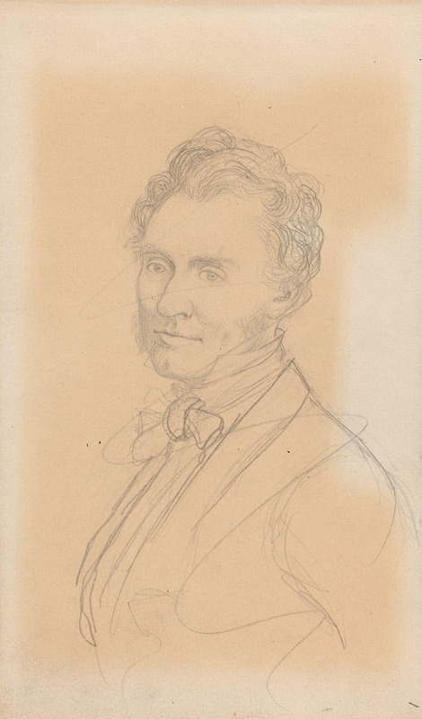 Male portrait by Ханс Гуде, 1862 — digital art print download