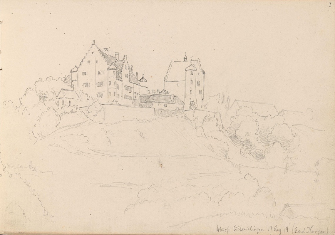 Schloss Altenklingen by Ханс Гуде, 1879 — digital art print download