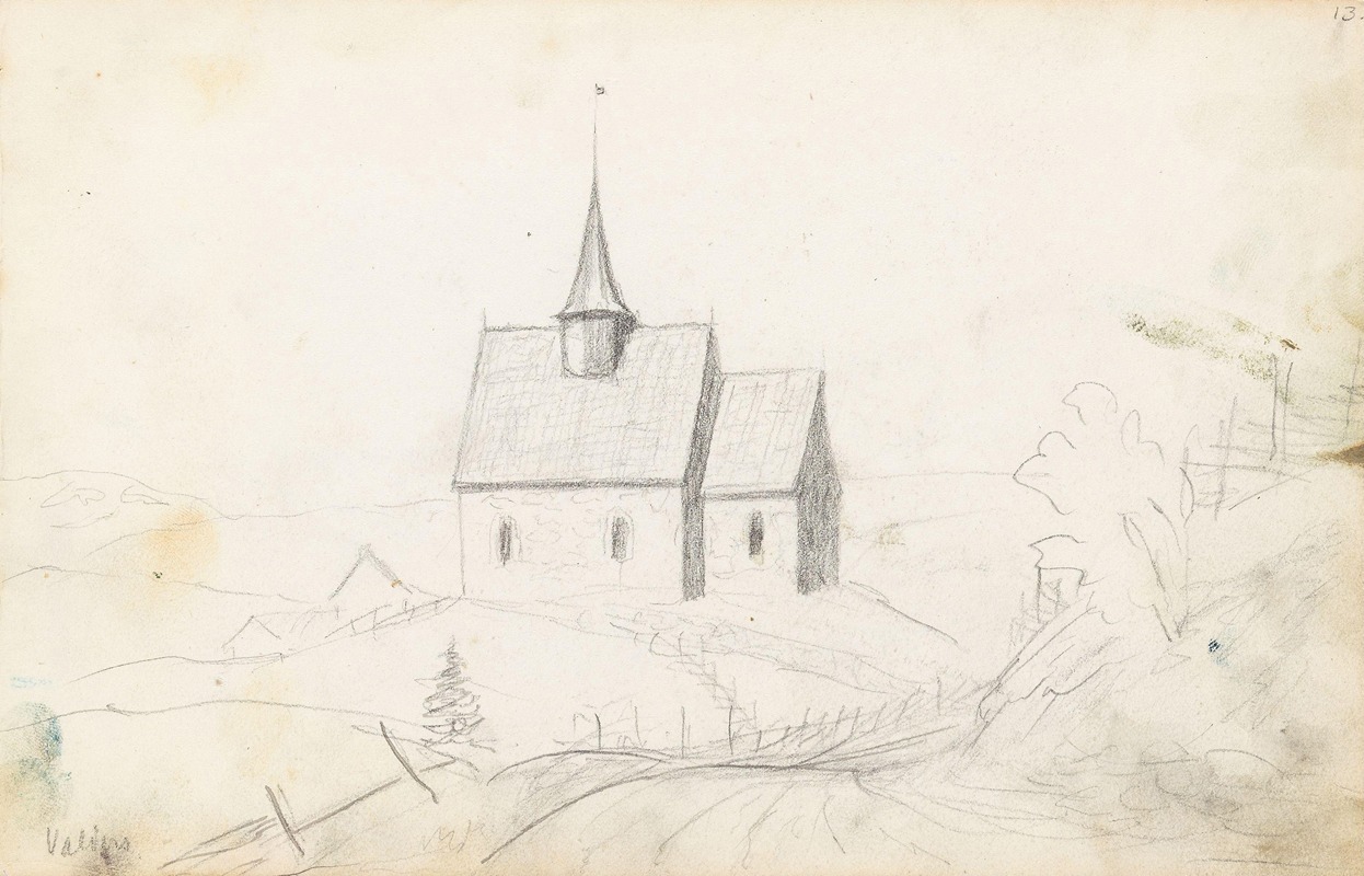 Slidredomen i Valdres by Ханс Гуде, 1839 — digital art print download