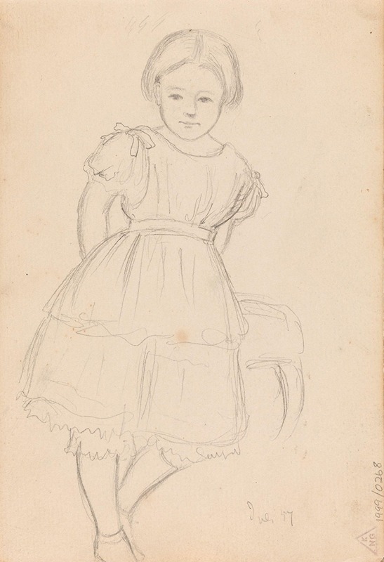 Stående jente by Ханс Гуде, 1857 — digital art print download