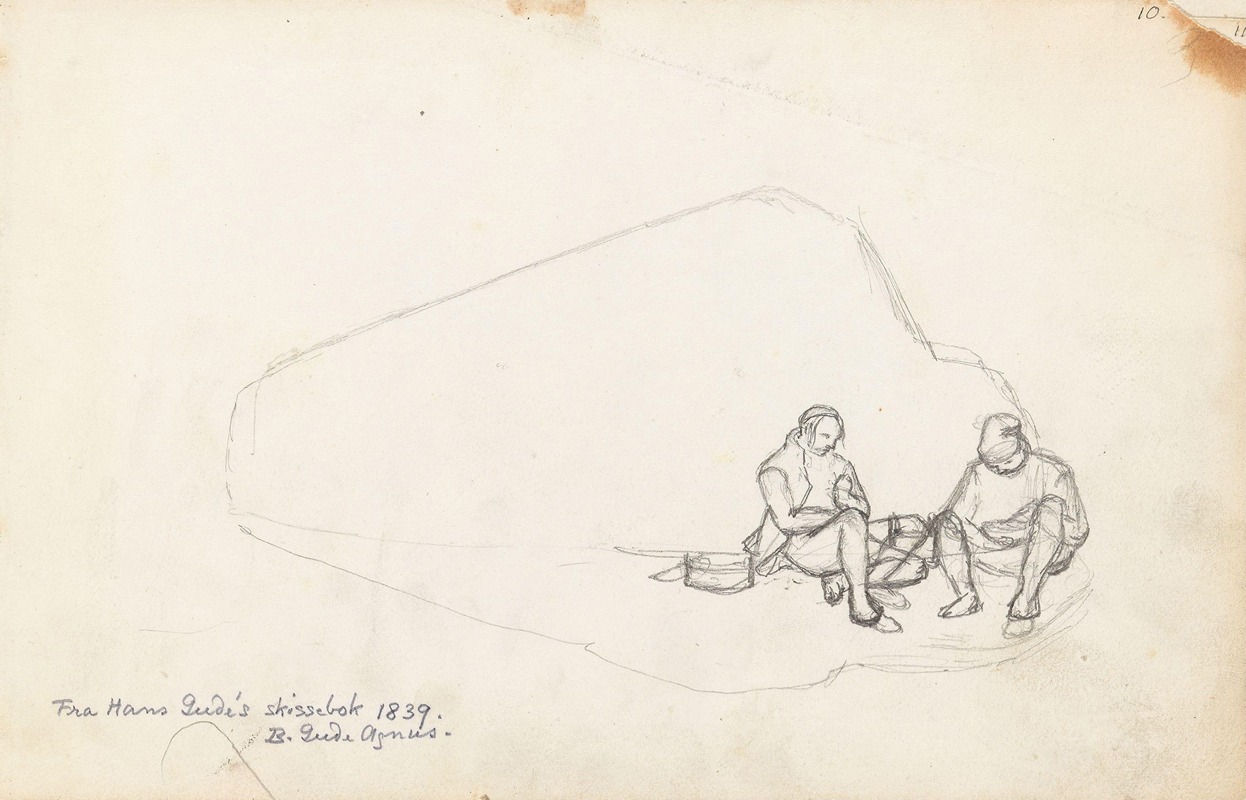 To rastende menn by Ханс Гуде, 1839 — digital art print download