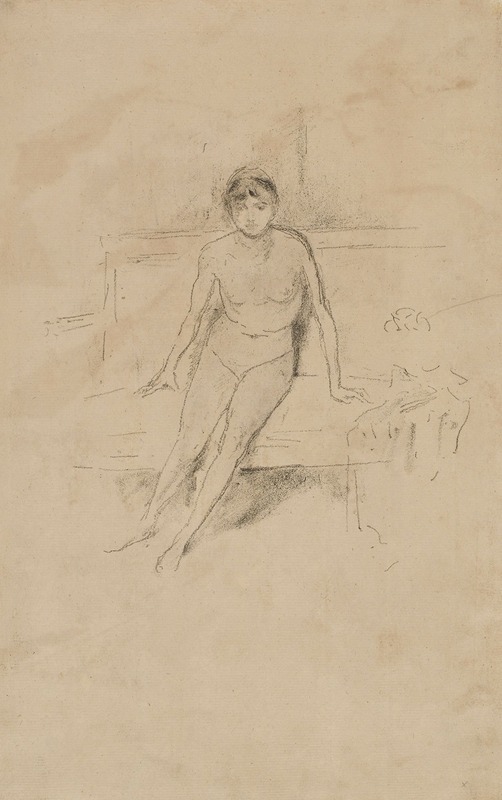 A Nude Model, Seated on a Couch by Джеймс Абботт МаКнилл Уистлер, 1893 — digital art print download