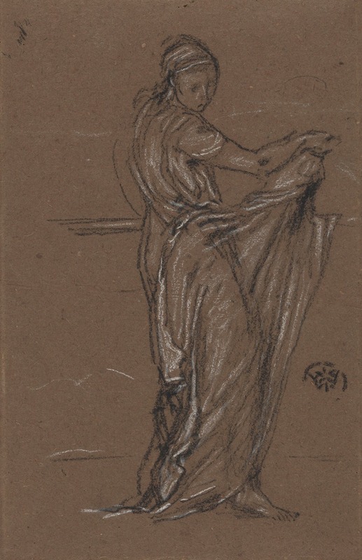 Draped Female Figure by Джеймс Абботт МаКнилл Уистлер, 1870-1873 — digital art print download
