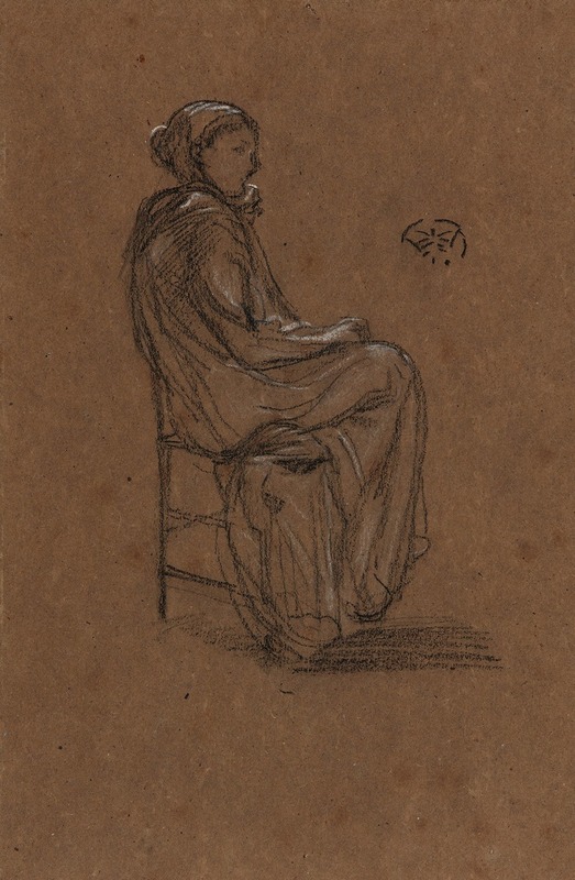 Female Figure, Seated by Джеймс Абботт МаКнилл Уистлер, 1870-1873 — digital art print download