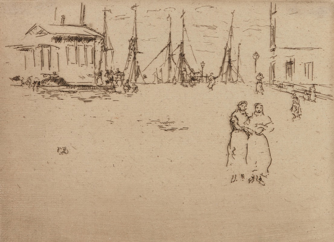 Fishing Quay, Ostend by Джеймс Абботт МаКнилл Уистлер, 1887 — digital art print download