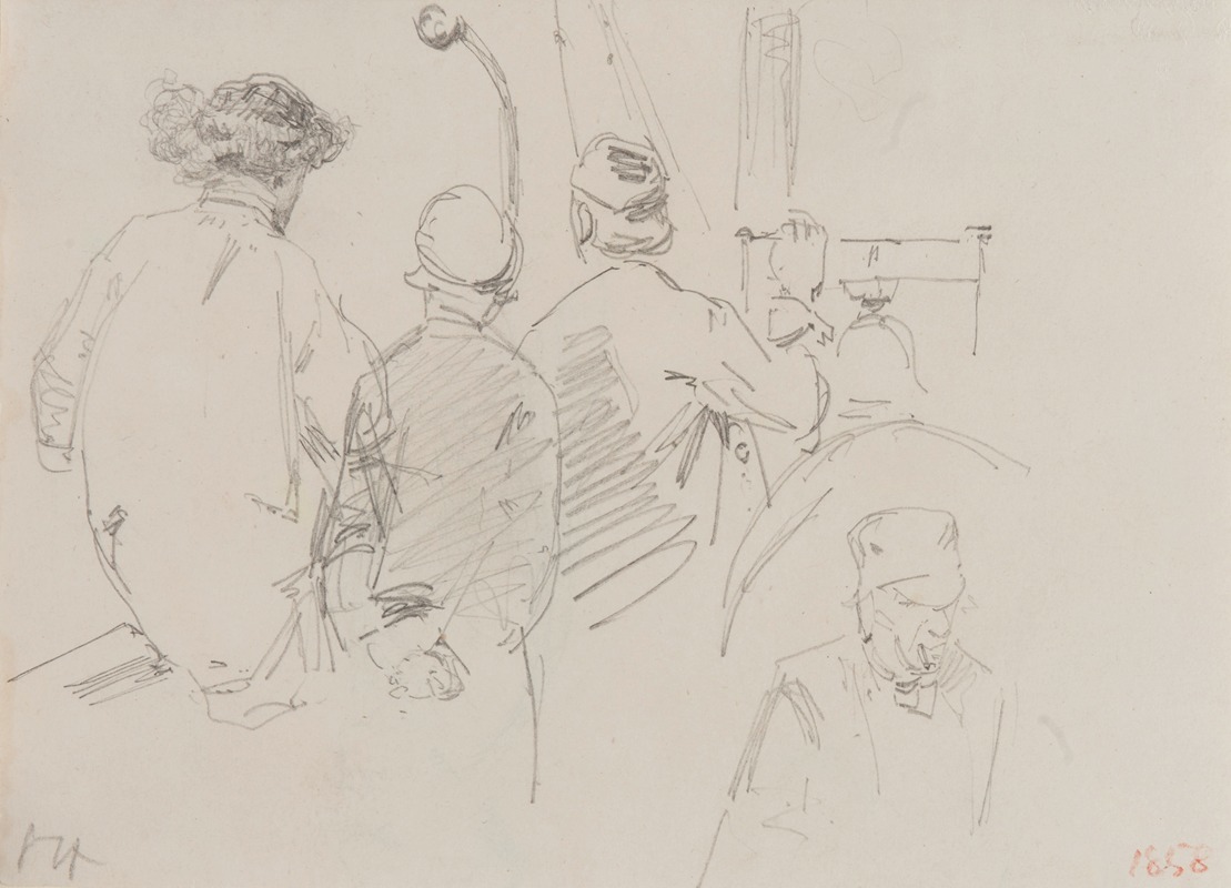 Four Men Aboard a Boat by Джеймс Абботт МаКнилл Уистлер, 1858 — digital art print download