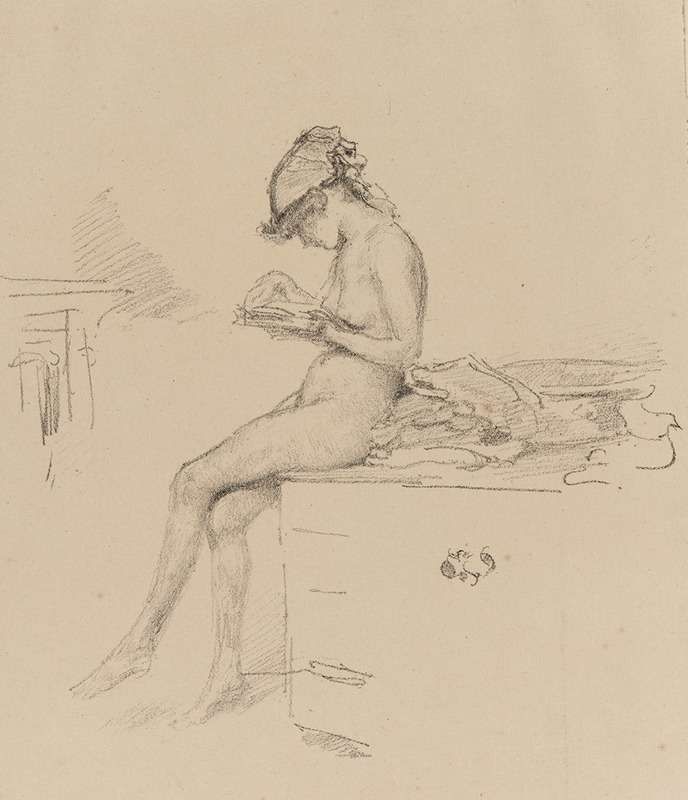 The Little Nude Model, Reading by Джеймс Абботт МаКнилл Уистлер, 1889-1890 — digital art print download