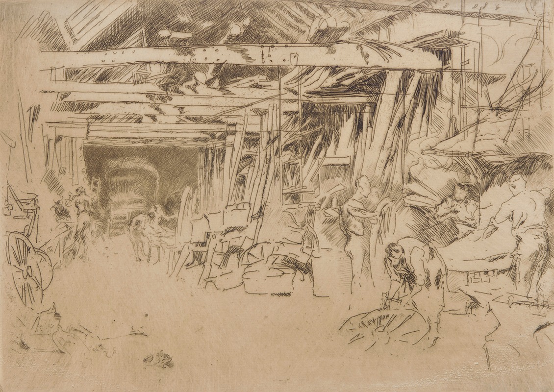 Wheelwright by James Abbott McNeill Whistler, 1879-1880 — digital art print download
