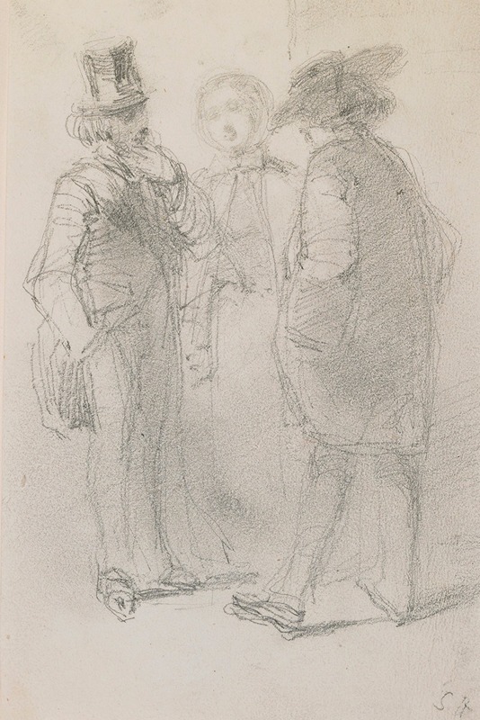 Whistler with Friends by Джеймс Абботт МаКнилл Уистлер, 1858 — digital art print download