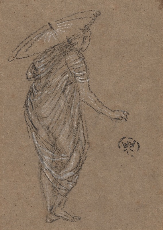 Woman with Parasol by Джеймс Абботт МаКнилл Уистлер, 1870-1873 — digital art print download