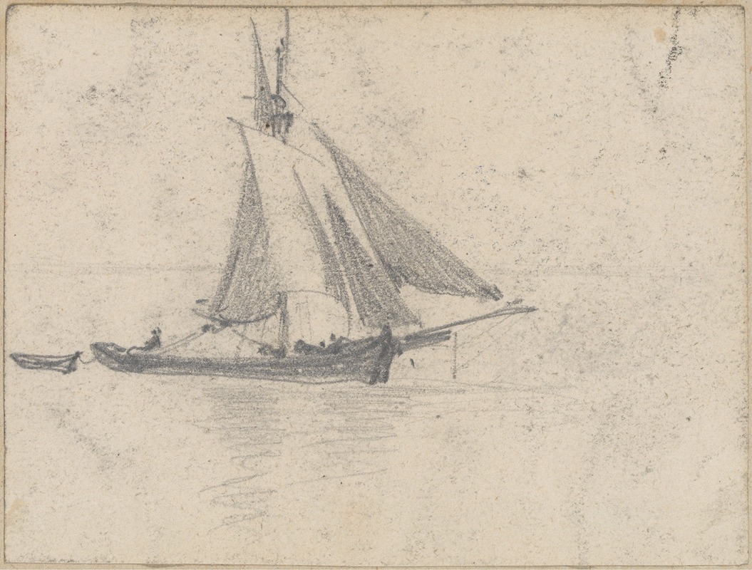 Sailboat Towing Dory by John Singer Sargent — digital art print download