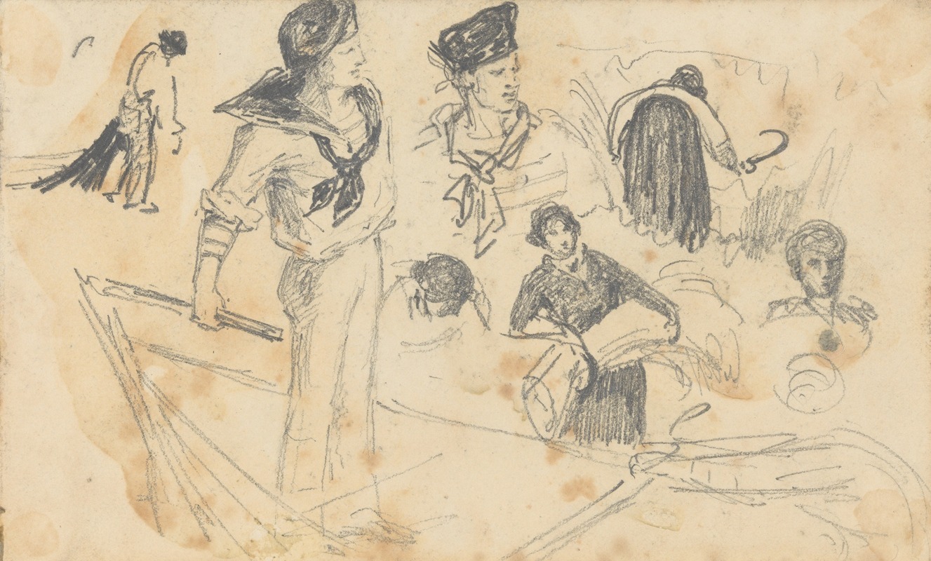 Sailors and Reapers by Джон Сингер Сарджент, 1875 — digital art print download